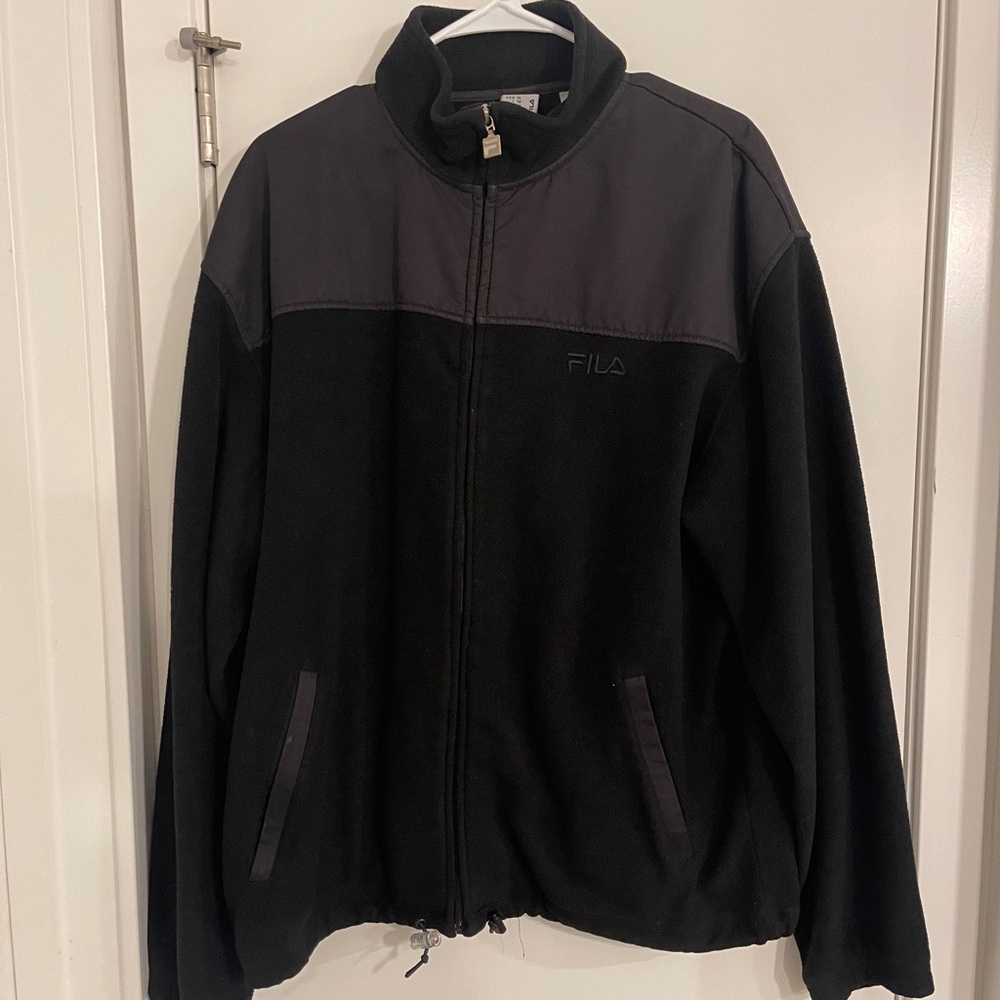 Fila Black Jacket with Charcoal Yoke